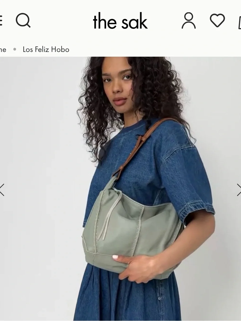 The Sak Los Feliz Hobo Shoulder Bag in buttercup